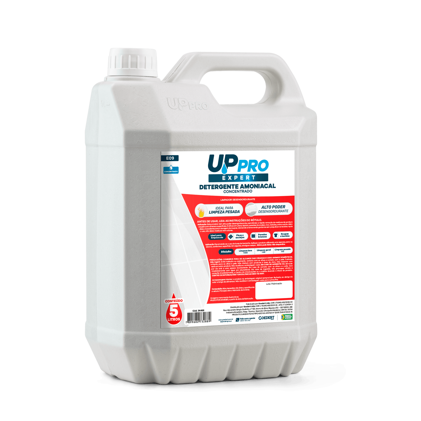 Detergente Amoniaco Concentrado 5 Litros Nobre
