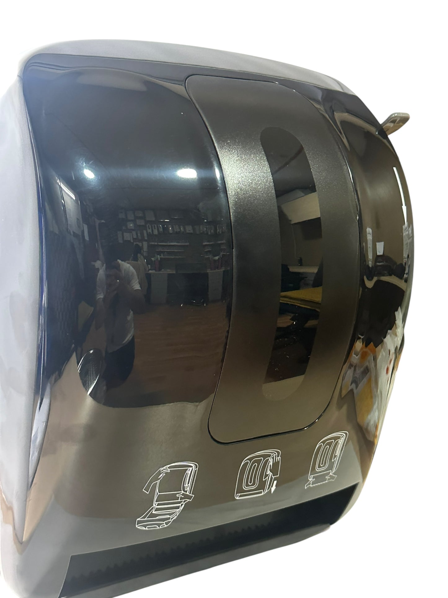 Dispensador Negro De Papel Toalla Con Palanca