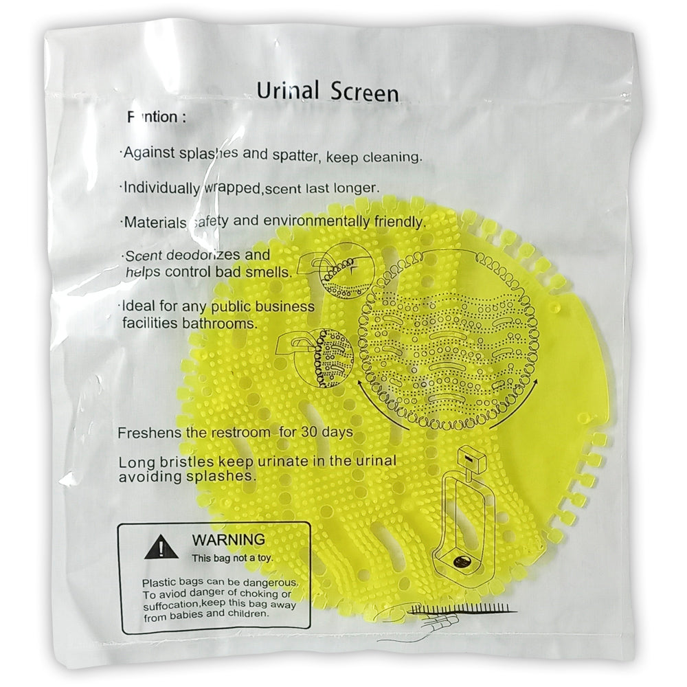 Tapete Urinario Redondo Amarillo Limón