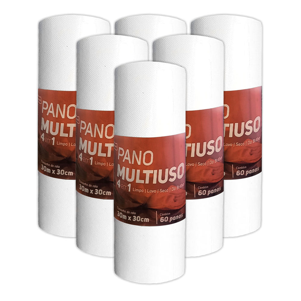 PACKS PAÑOS REUTILIZABLES PREPICADO ROLLO 60 PAÑOS 30X30CM BLANCO