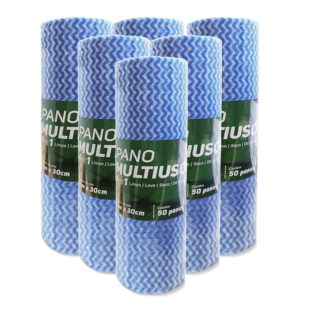 PACKS PAÑOS REUTILIZABLES PREPICADOS ROLLOS 25MTS 25X30CM AZUL