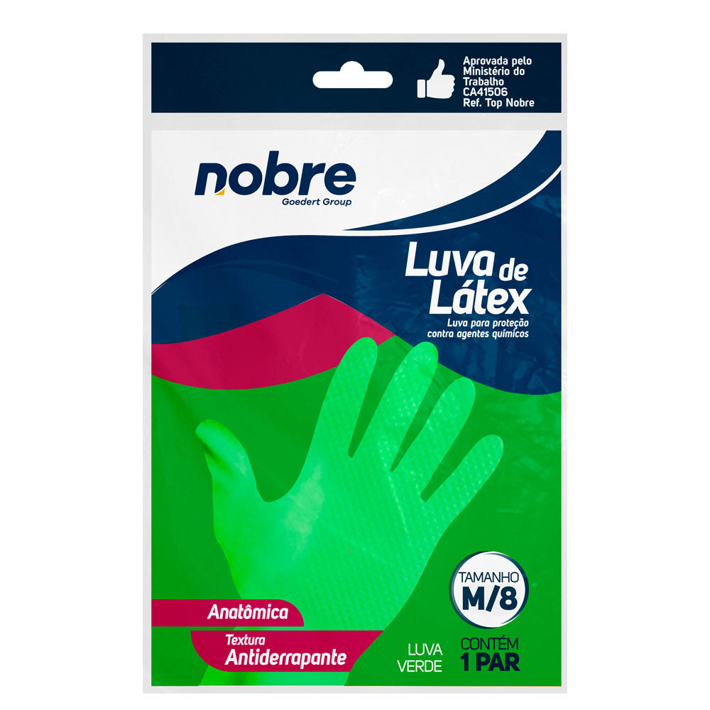 Guantes De Látex/caucho Talla M Verde Nobre