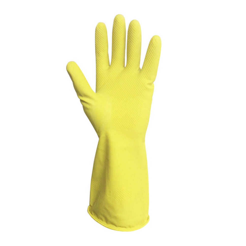 Guantes De Látex Slim / Caucho Fino Amarillo Talla L Nobre