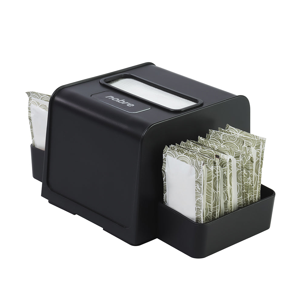 Dispensador De Servilletas Intercaladas Porta Sachet New Model Negro Nobre