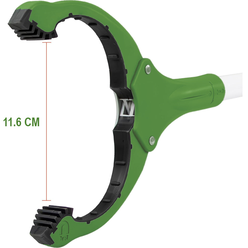 Pinza Recogedora Rotativa Aluminio Resistente Verde