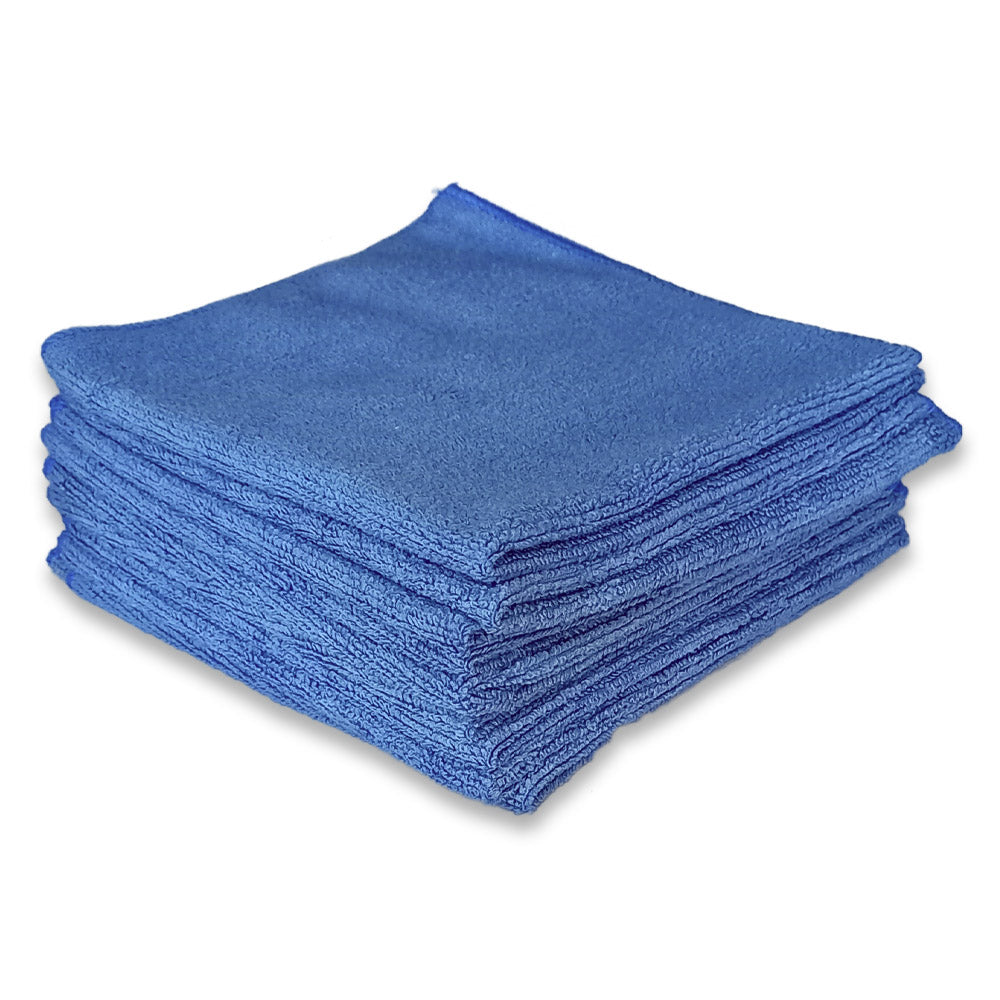Pack 10 Paños Microfibra Absorbente 40x40 cm Azul