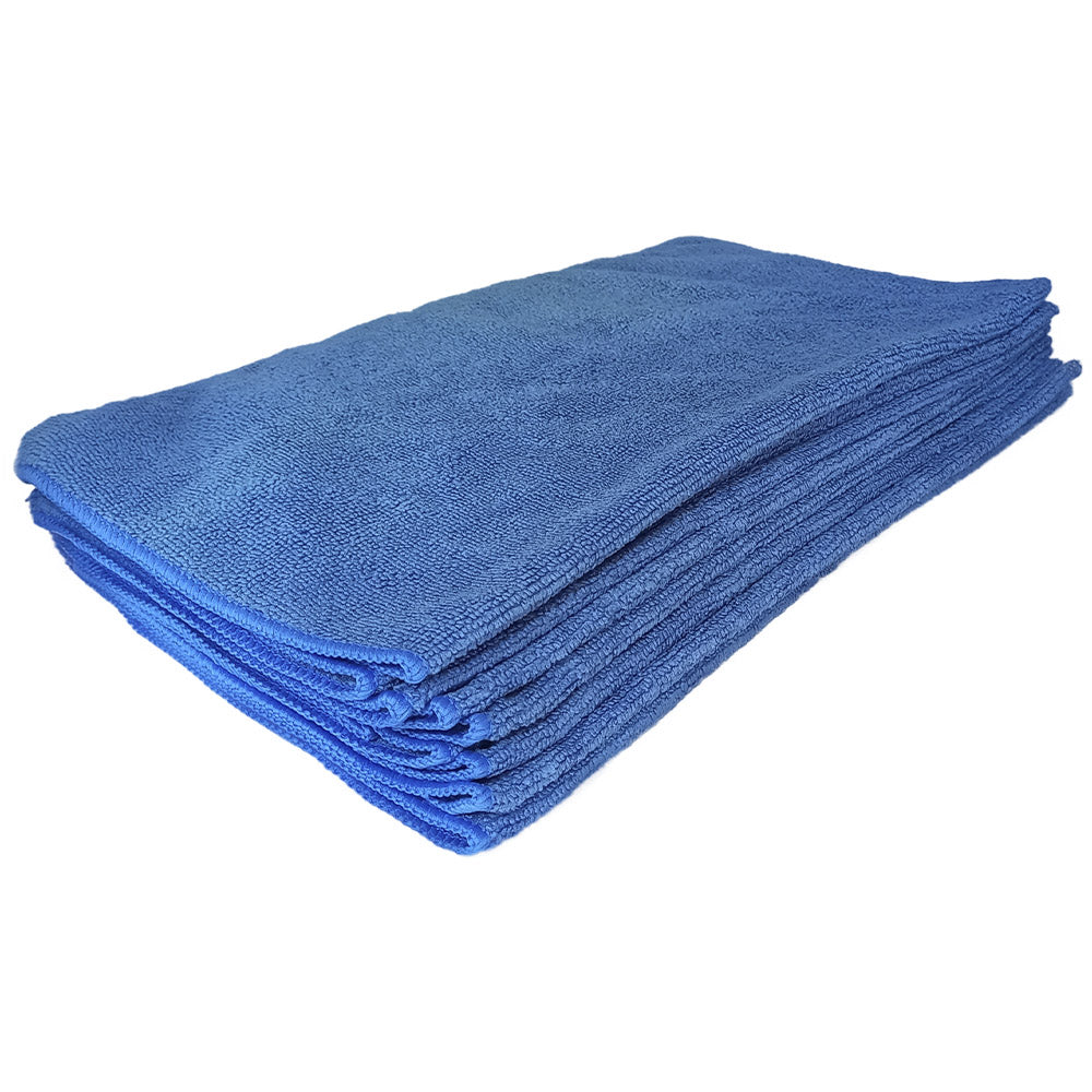 Pack 10 Paños Microfibra Absorbente 40x40 cm Azul