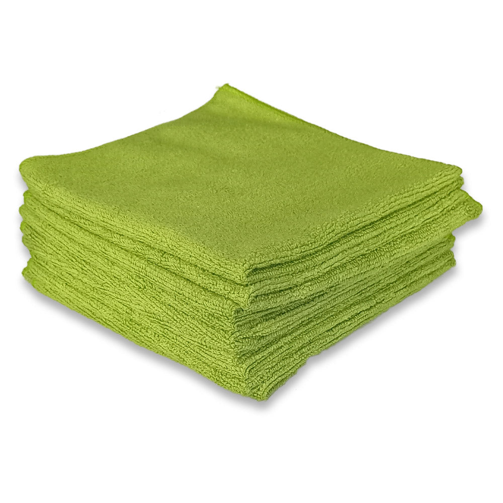 Pack 10 Paños Microfibra Absorbente 40x40 cm Verde