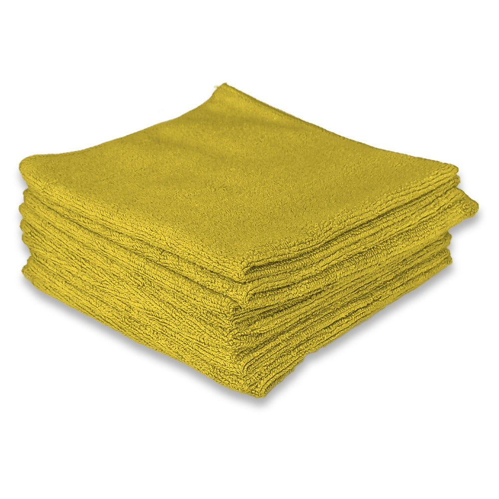 Pack 10 Paños Microfibra Absorbente 40x40 cm Amarillo