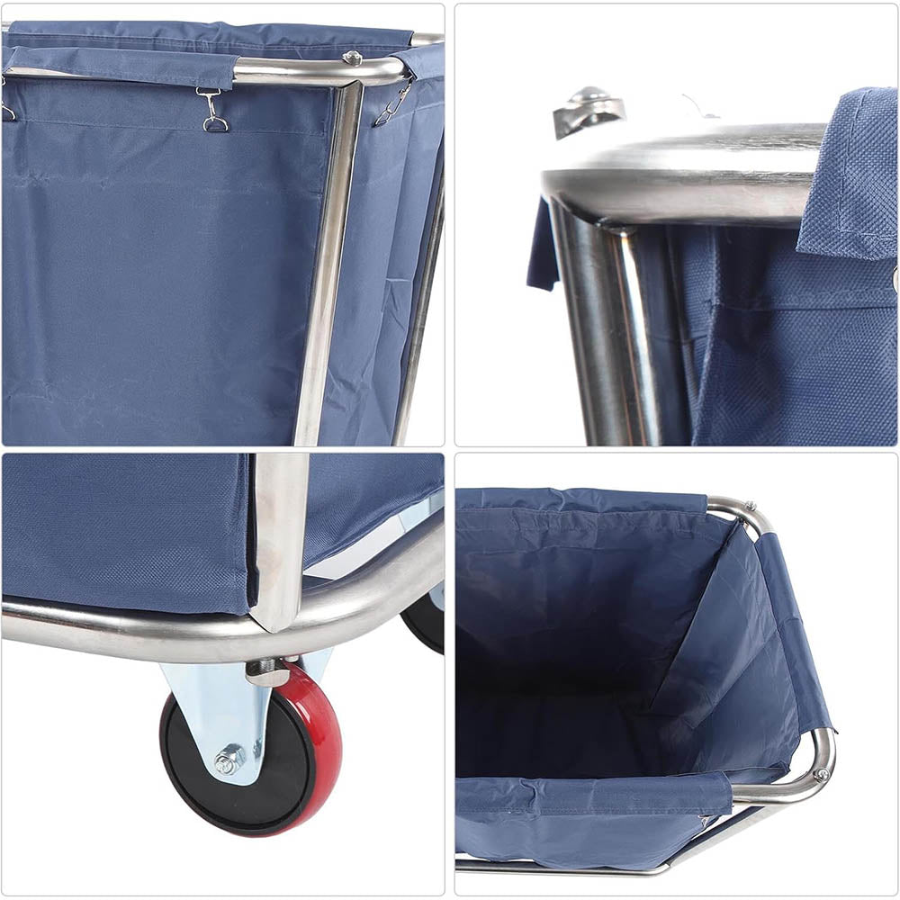 Carro para Lavandería Lona Azul