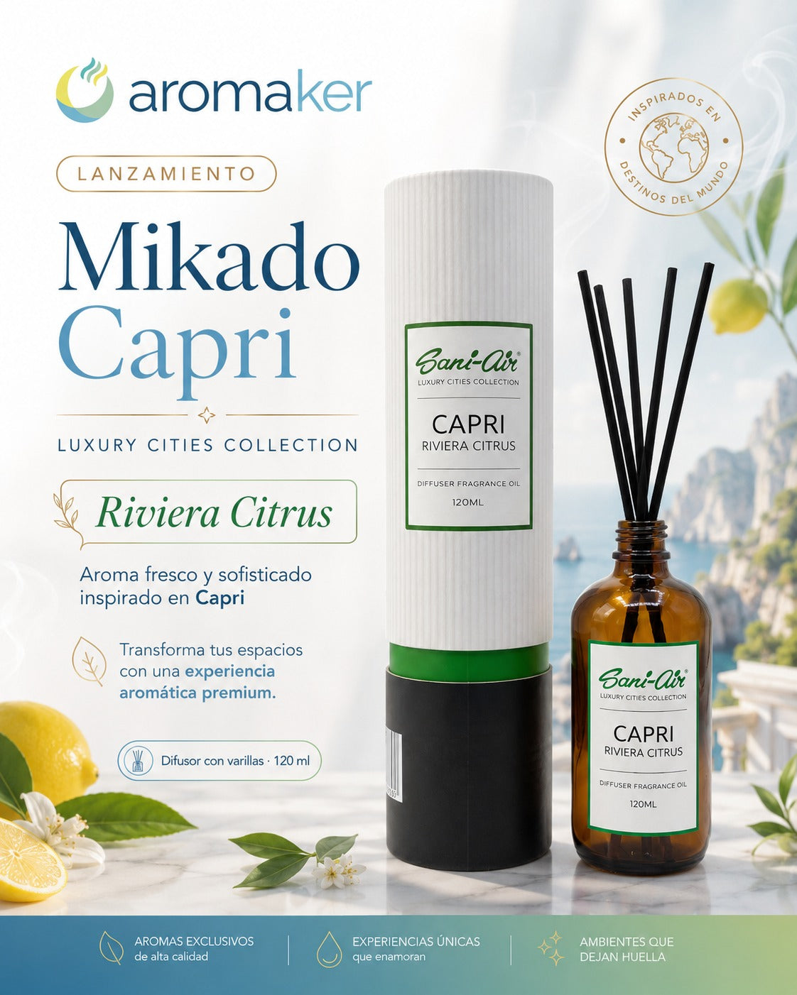 Mikado Esencia Luxury Sani-Air 120ml Capri