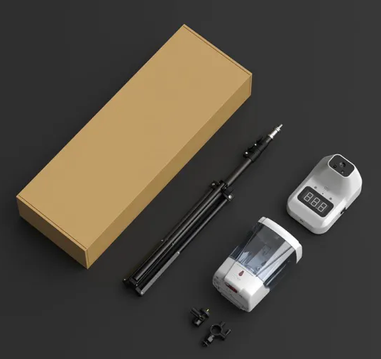 KIT DE TERMOMETRO K3 + ATRIL + DISPENSADOR ALCOHOL GEL