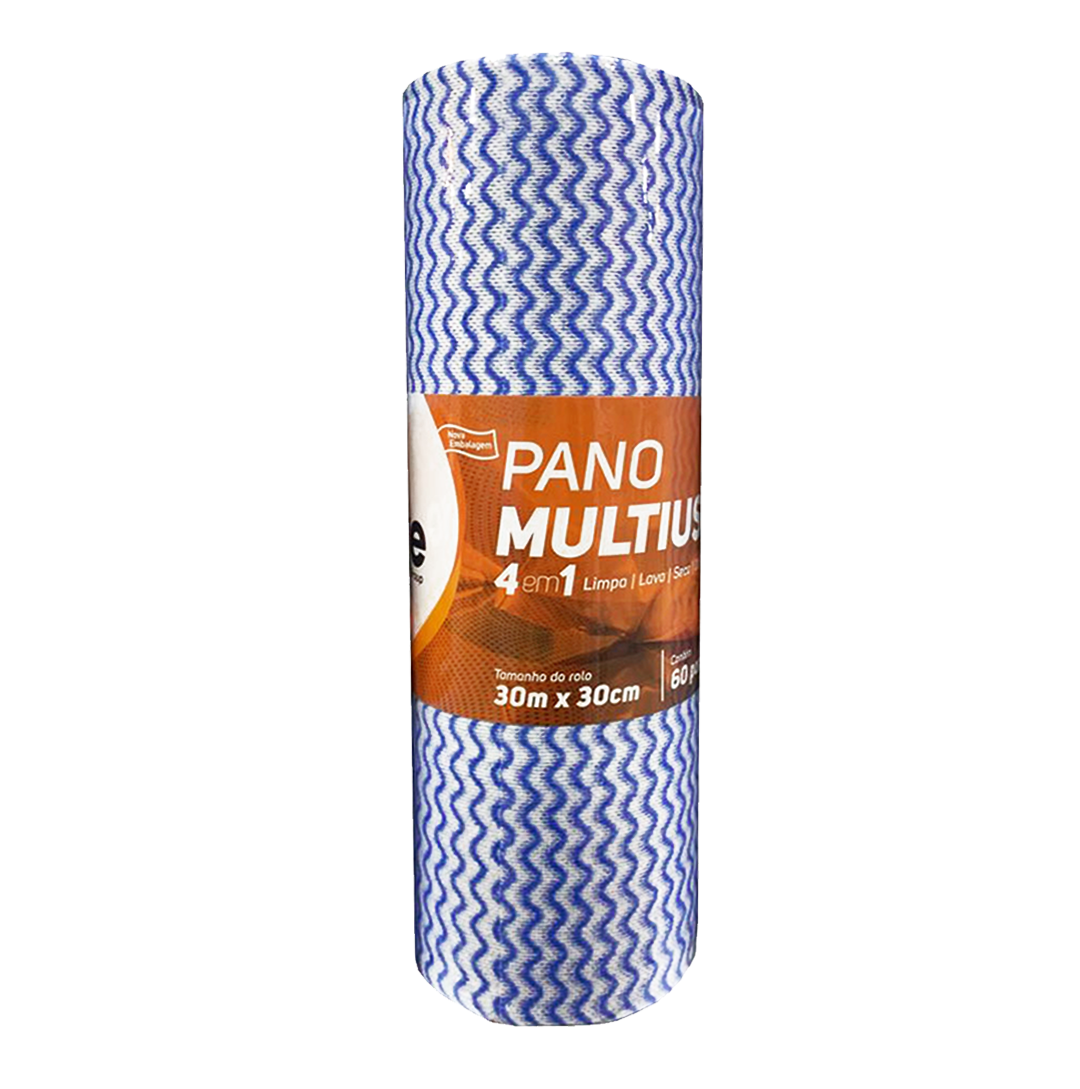 PAÑO MULTIUSOS PREPICADO ROLLO 30MTS PAÑO 30X30CM AZUL