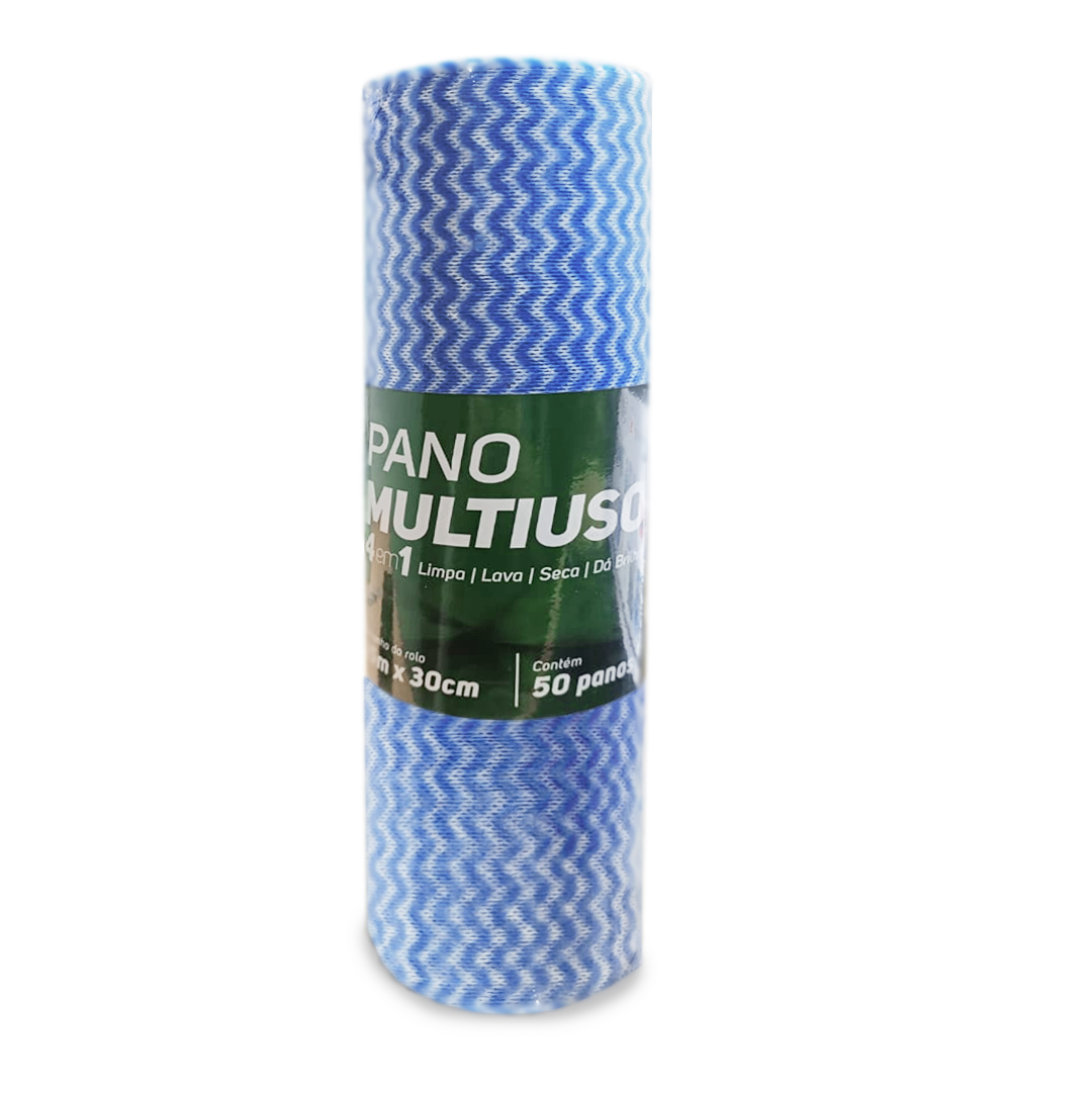 PAÑO FINO MULTIUSOS PREPICADO ROLLO 25MTS PAÑO 30X50CM AZUL