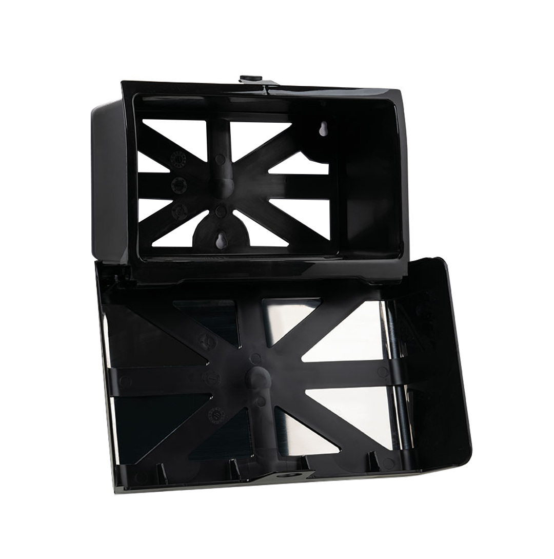 DISPENSADOR TOALLA INTERFOLIADA FRONTAL DE ACERO INOXIDABLE NEGRO