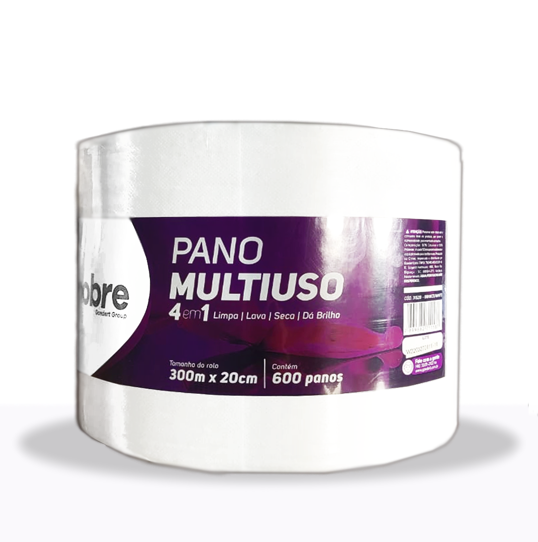 PAÑO FINO MULTIUSOS PREPICADO ROLLO 300MTS PAÑO 20X50CM BLANCO