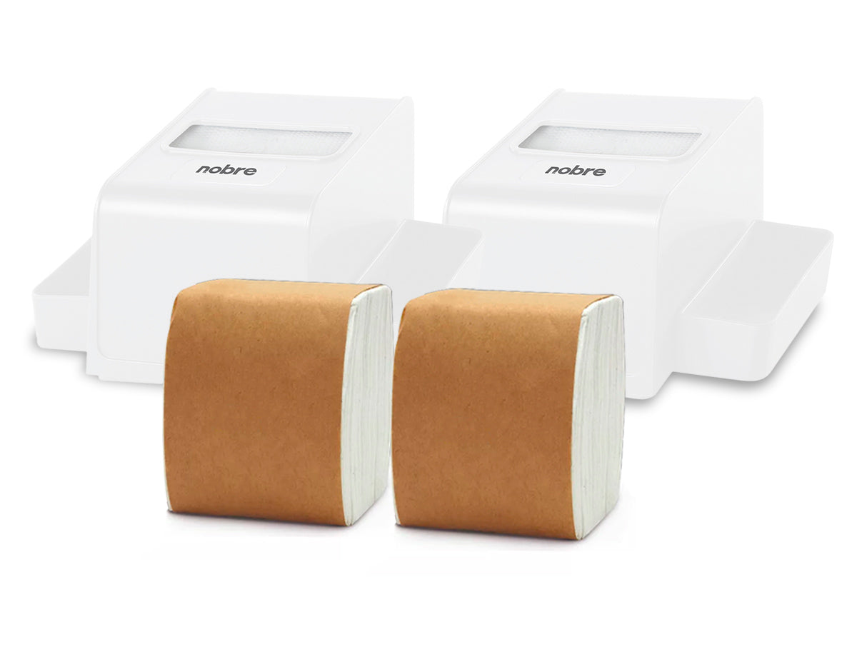 Pack 2 Servilleteros Porta Sachet Nobre + 2 Packs de Servilletas