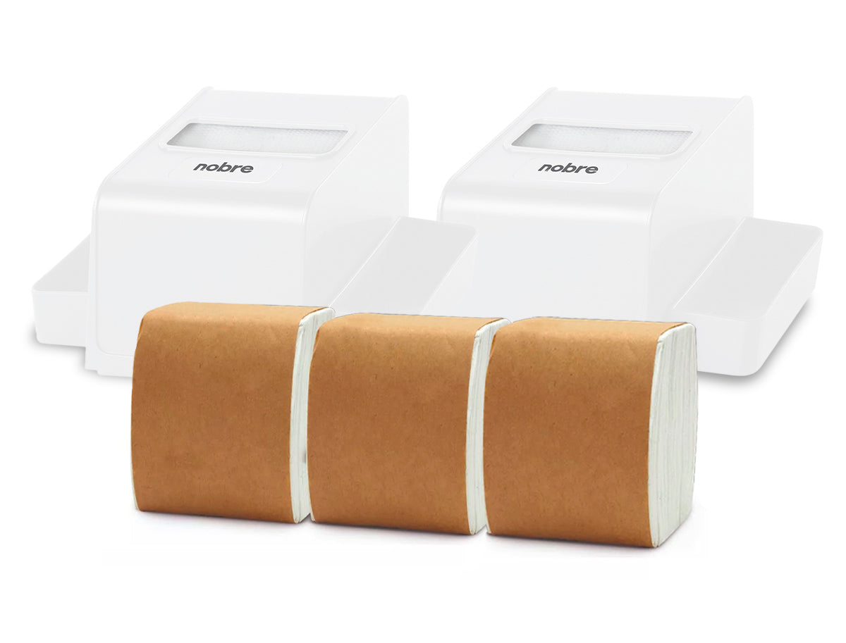 Pack 2 Servilleteros Porta Sachet Nobre + 3 Packs de Servilletas