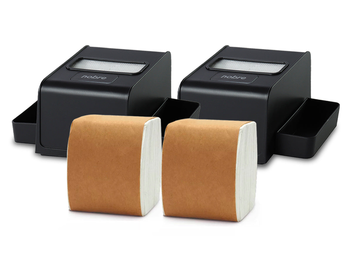 Pack 2 Servilleteros Porta Sachet Nobre + 2 Packs de Servilletas