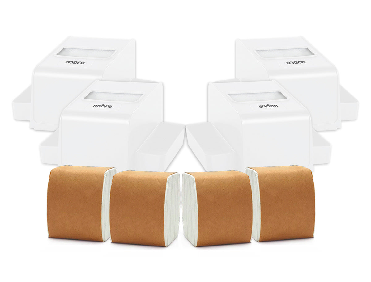 Pack 4 Servilleteros Porta Sachet Nobre + 4 Packs de Servilletas