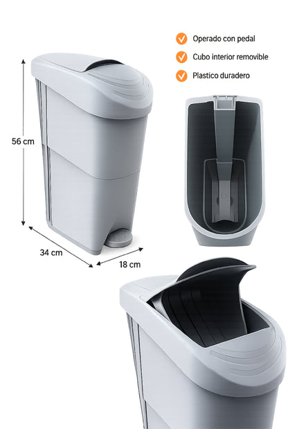 Contenedor Femenino 20 Litros Gris