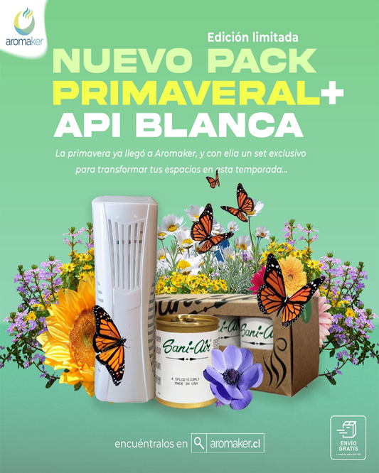 Pack Primaveral – Difusor API Blanco + Tripack de Aromas