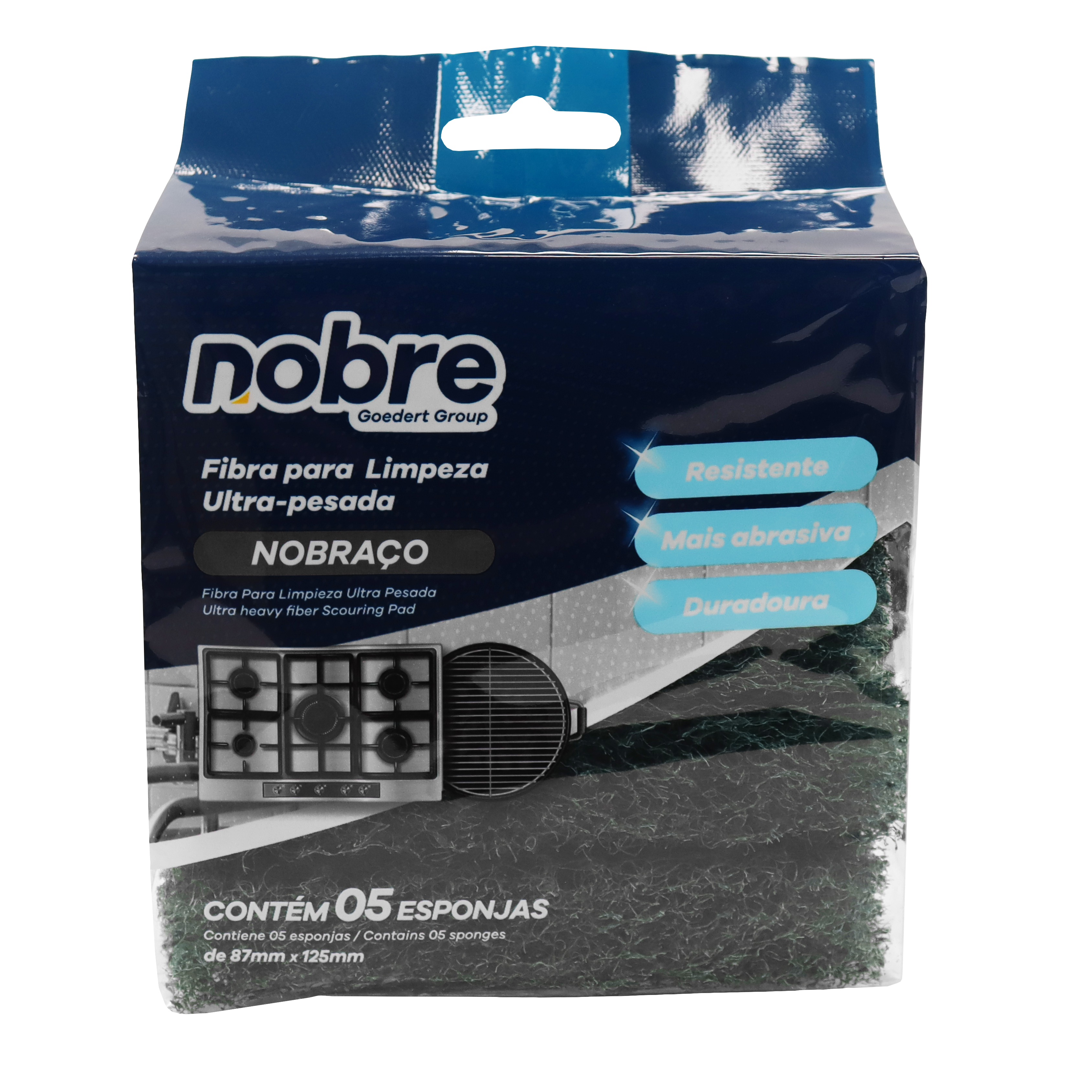 Fibra Abrasiva Limpiadora Gruesa Para Cocina Pack 5 Unidades