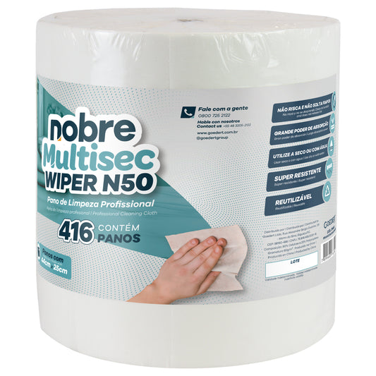 PAÑO MULTIUSOS PREPICADO ROLLO PROFESIONAL BLANCO 416 PAÑOS  44cm x 25cm