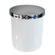 Recipiente porta Vela 400 ML Blanco Mate con Tapa de Metal