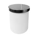 Recipiente porta Vela 220 ML Blanco Mate con Tapa de Metal
