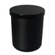 Recipiente porta vela 220 ML Negro Mate con Tapa de Metal