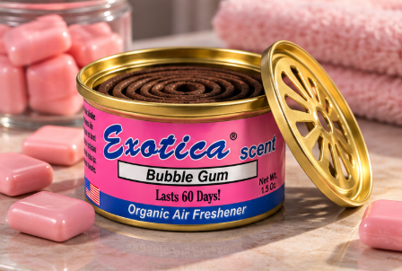 Aromatizante Auto En Lata Exotica Bubble Gum Chicle 42 g