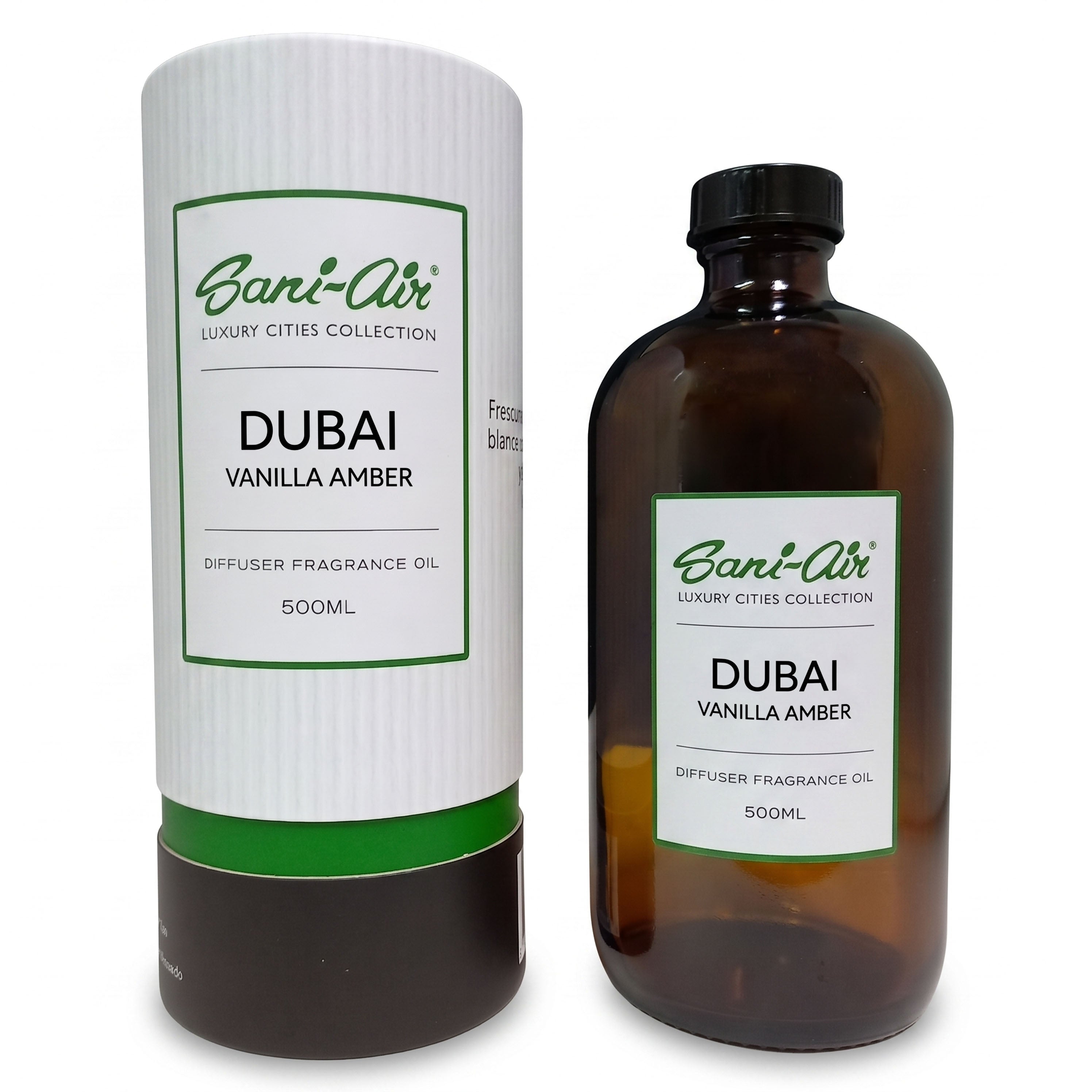 Botella Esencia Luxury Sani-Air 500 ml Dubai Vanilla Amber
