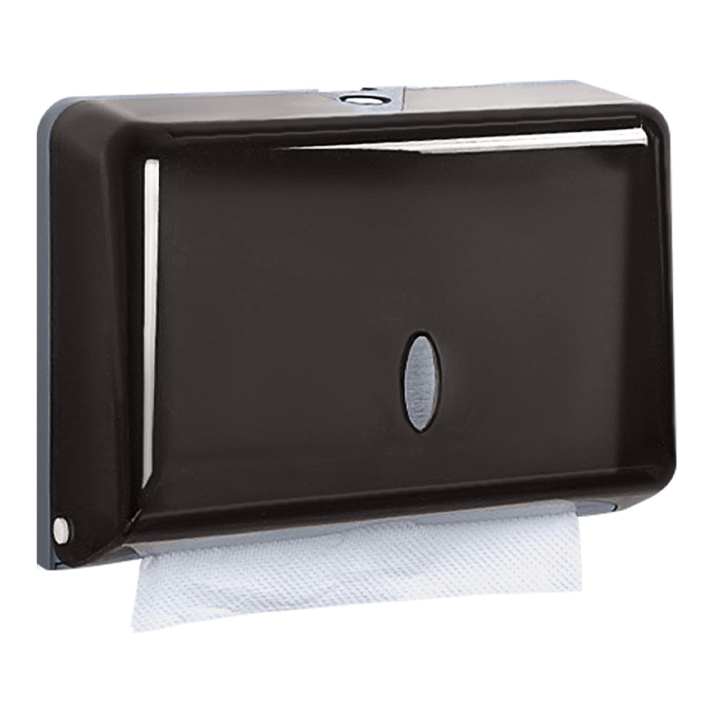 Pack Dispensador Papel Toalla Interfoliada + Jabonera Negra