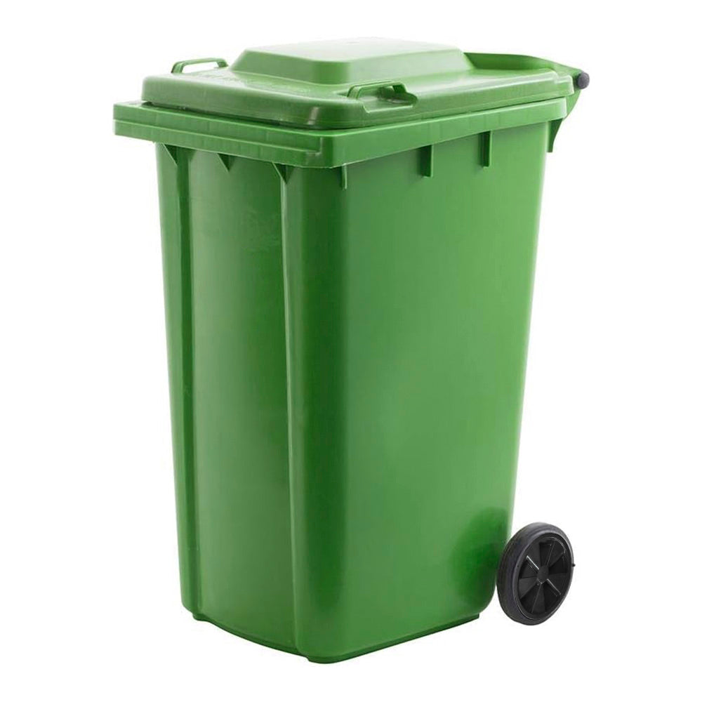 Contenedor de Basura Ecológico 120 Litros Sin Pedal Verde Reforzado