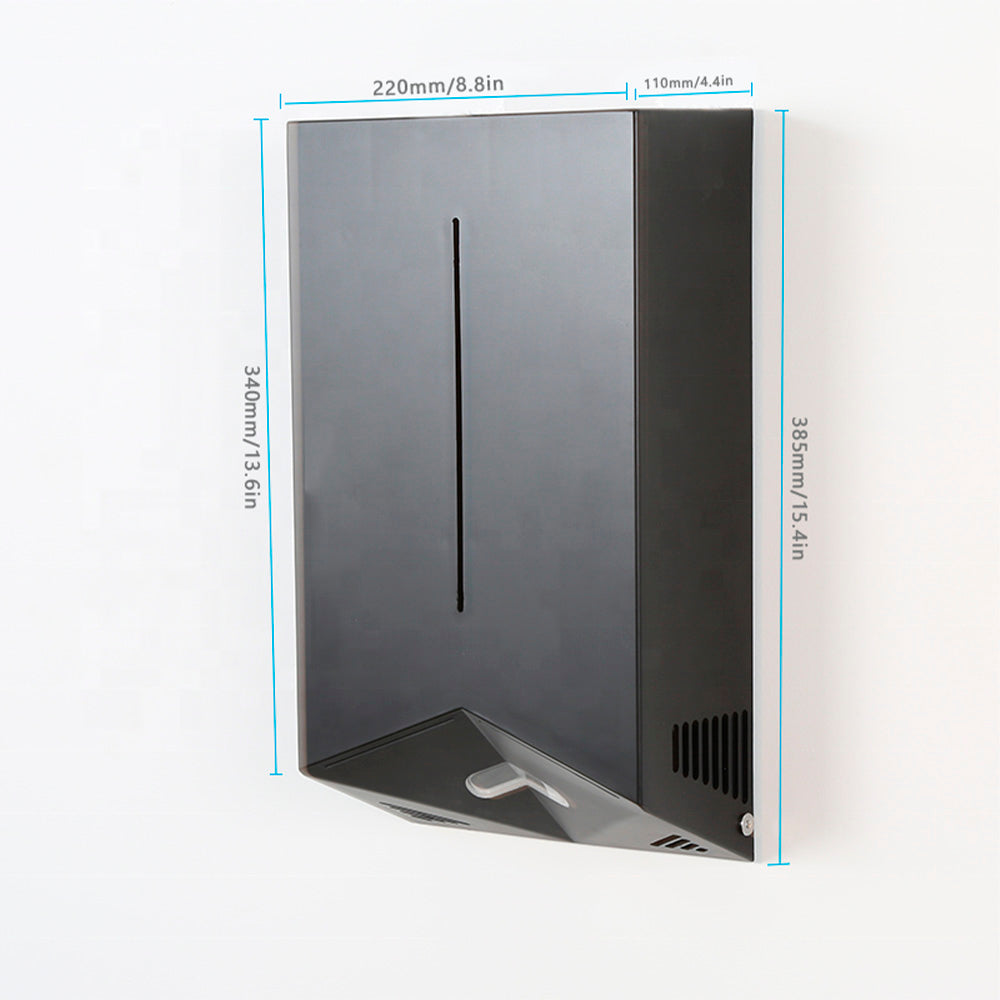 Secador de Manos Doble Flujo Central 1200W Negro