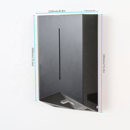 Secador de Manos Doble Flujo Central 1200W Negro