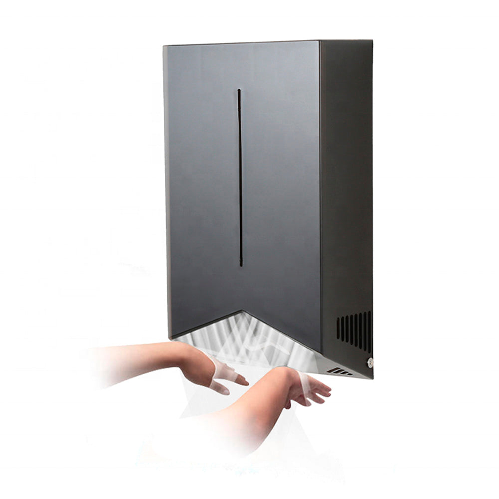 Secador de Manos Doble Flujo Central 1200W Negro