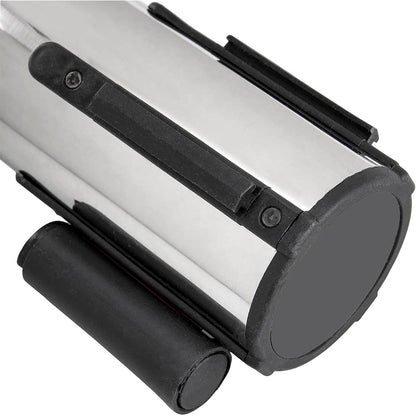 Separador de Fila Pilar de Acero con Base Cinta Retráctil Roja