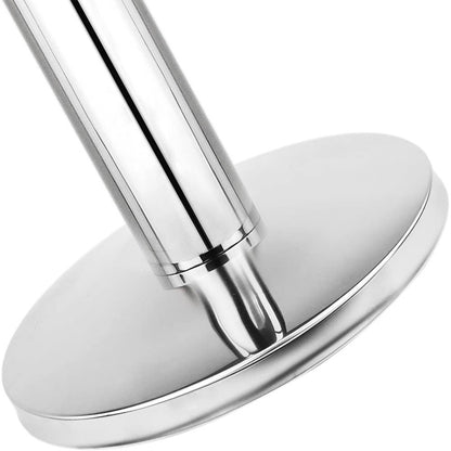 Separador de Fila Pilar de Acero con Base Cinta Retráctil Roja