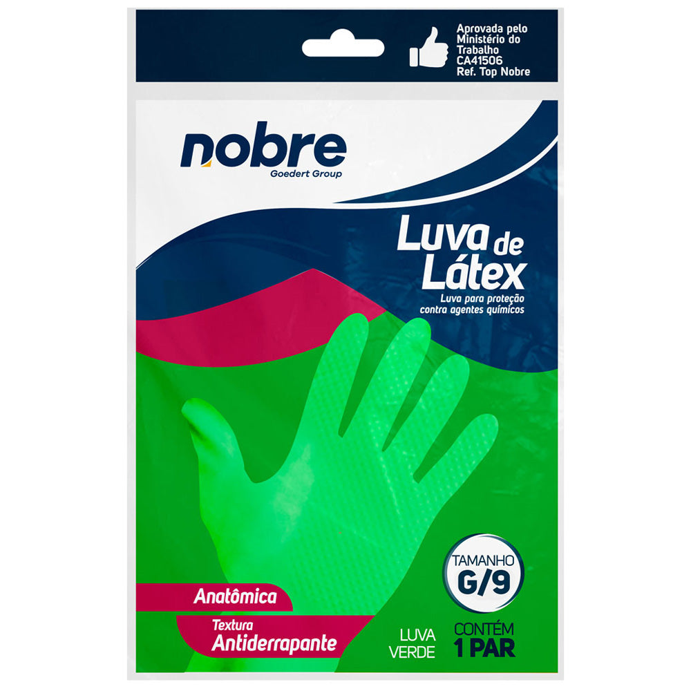 Guantes De Látex/caucho Talla L Verde Nobre