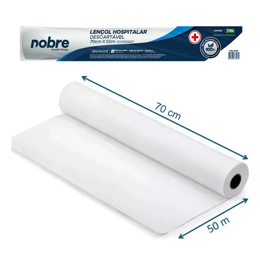 Sabanilla Médica Hospitalaria Desechable Rollo 70cmx50m