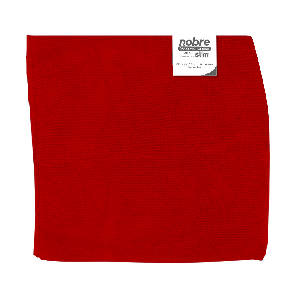 10 PAÑOS MICROFIBRA SLIM ROJO 40x40 CM (NOBRE)