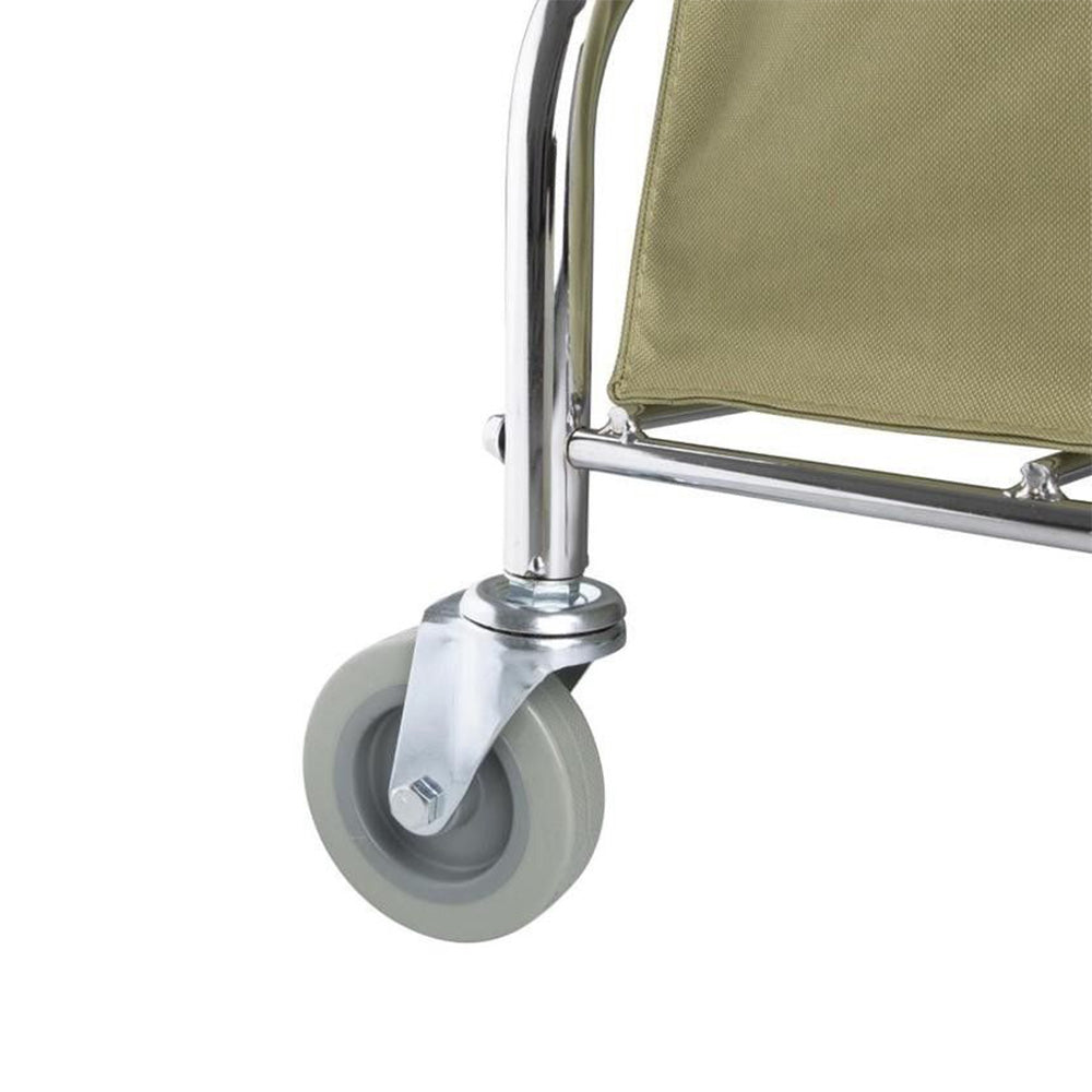 CARRO CON LONA VERDE PARA LAVANDERIA