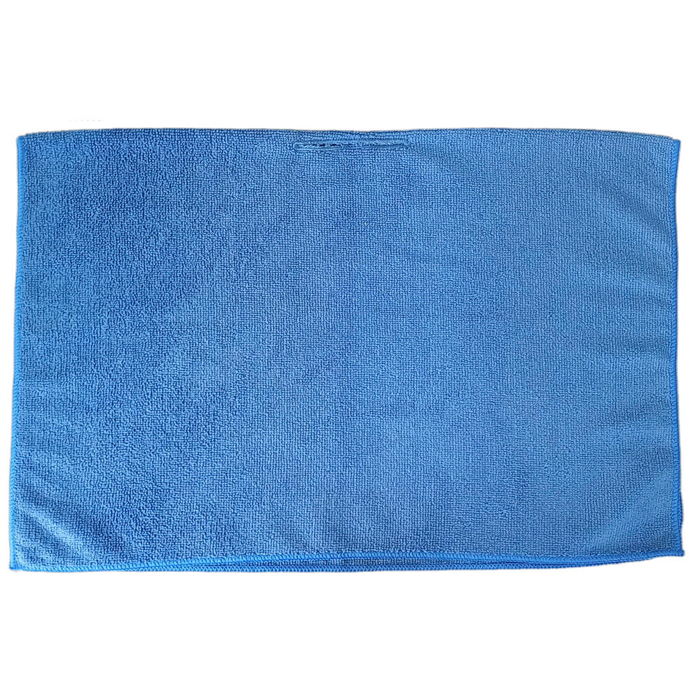 5 Traperos Simples De Microfibra Con Ojal Azul 70x53 cm