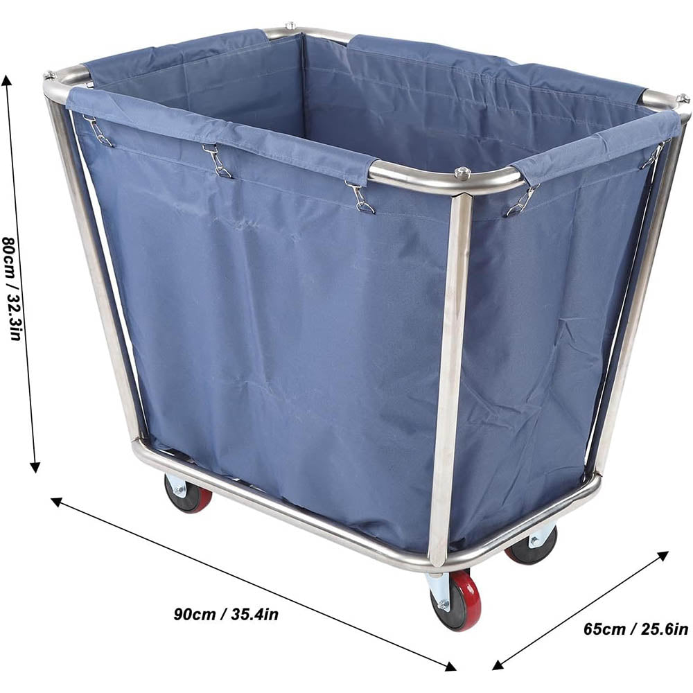 Carro para Lavandería Lona Azul