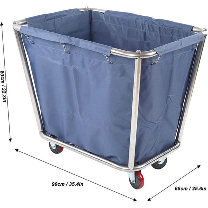 Carro para Lavandería Lona Azul