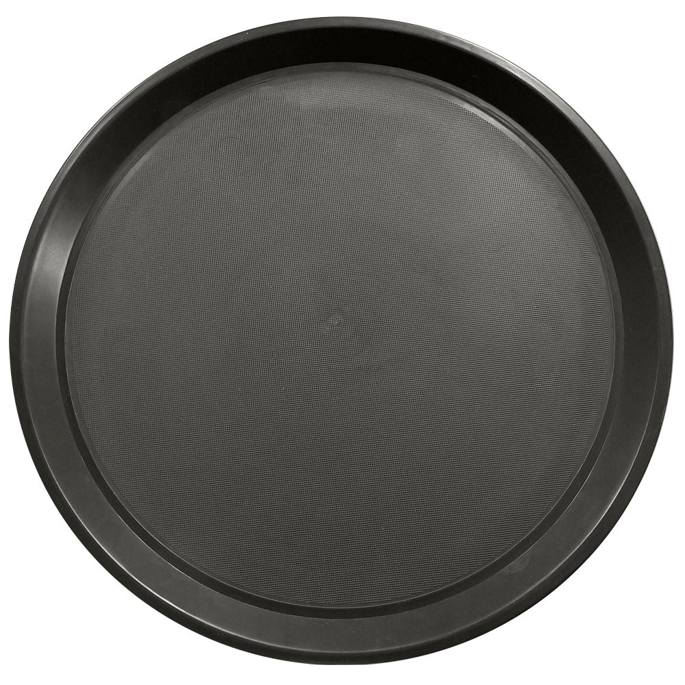 Bandeja Antideslizante Redonda Café Oscuro 35.5 Cm