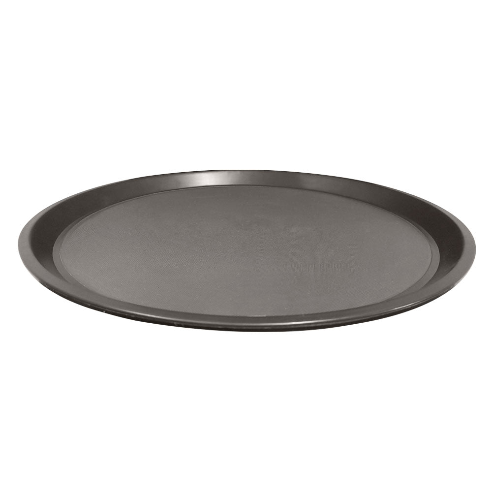 Bandeja Antideslizante Redonda Café Oscuro 35.5 Cm