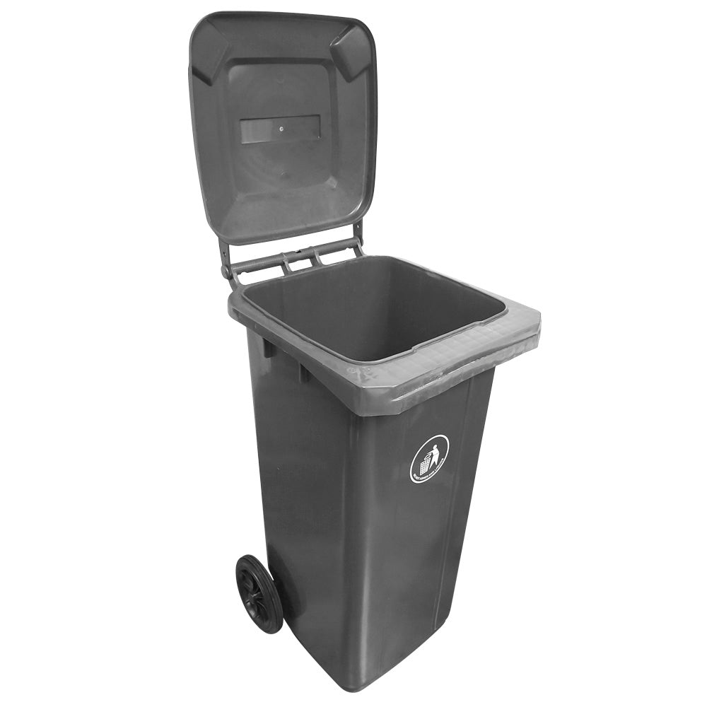 Contenedor de Basura Ecológico 120 Litros Gris Sin Pedal